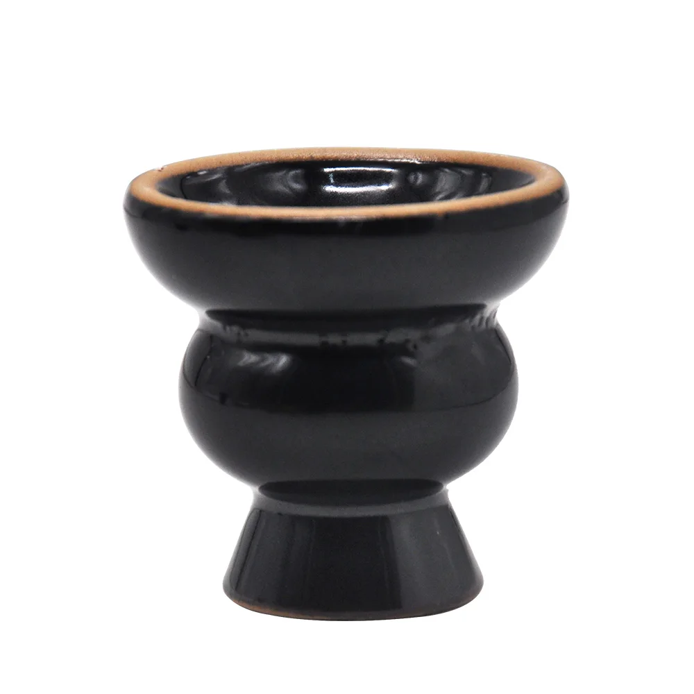 Black HORNET Ceramic Hookah Bowl Tobacco Shisha Bowl Five Holes For Hookah Chicha Narguile Accessories - Цвет: Black