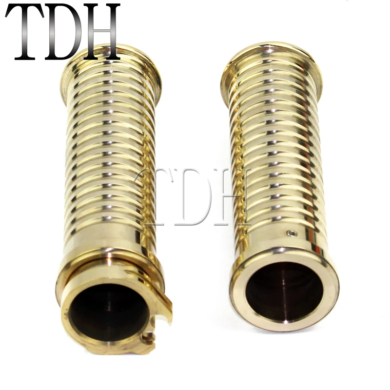 Motorcycle Aluminum 1&quot 25mm Brass Hand Grips Bar Motorbike Handle Grip for Harely Honda Yamaha Cafe Racer Choppers Cruiser | Автомобили