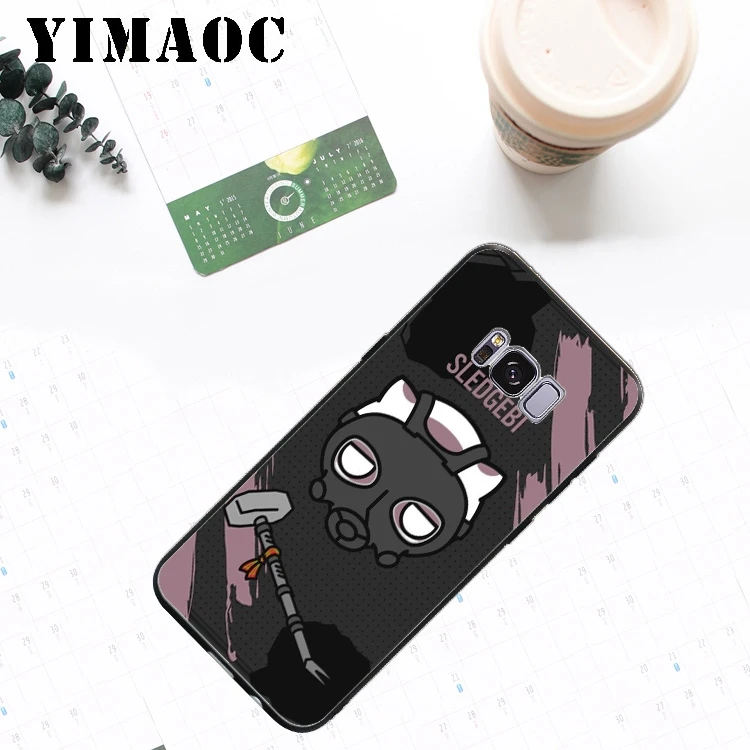 YIMAOC A48 Rainbow 6 Siege Soft Silicone Case for Samsung Galaxy A3 A5 A6 Plus 2017 2016 S6 S7 Edge S8 S9 &amp Note 8 9 |