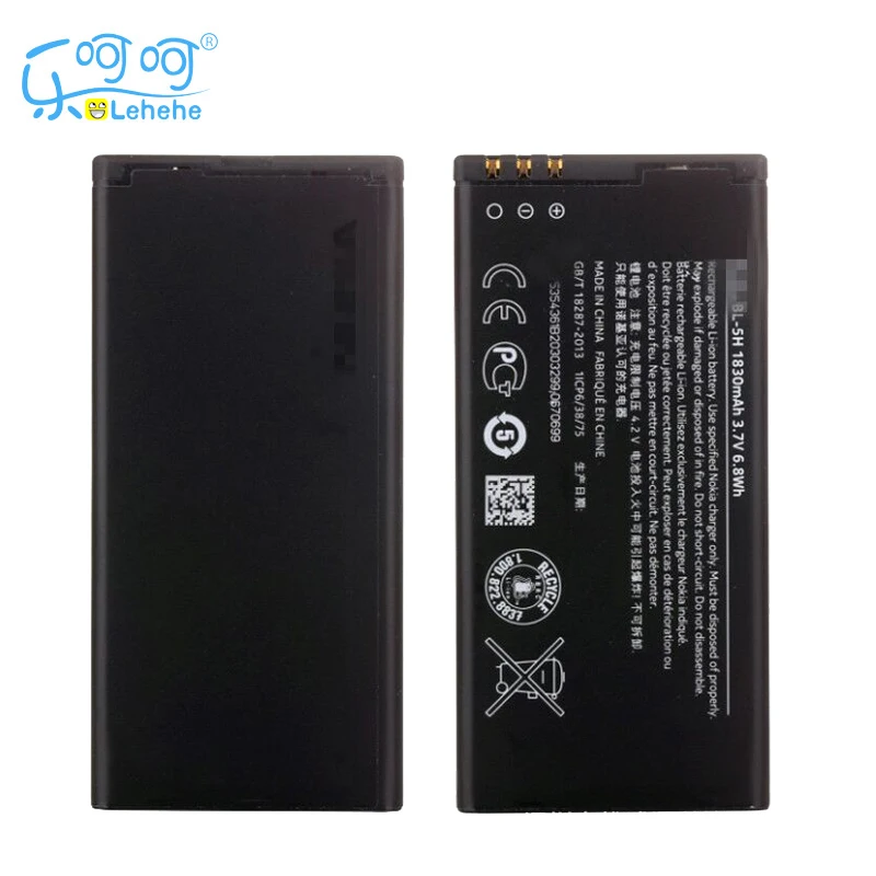 Батарея lehehe BL 5H для Nokia Lumia 630 38 635 636 Lumia630 RM 977 978 1830 мАч Замена подарки|Аккумуляторы
