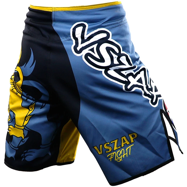 VSZAP мужские шорты для тайского бокса с принтом MMA шорты для борьбы с напылением короткие полиэфирные шорты для тайского бокса MMA Boxe