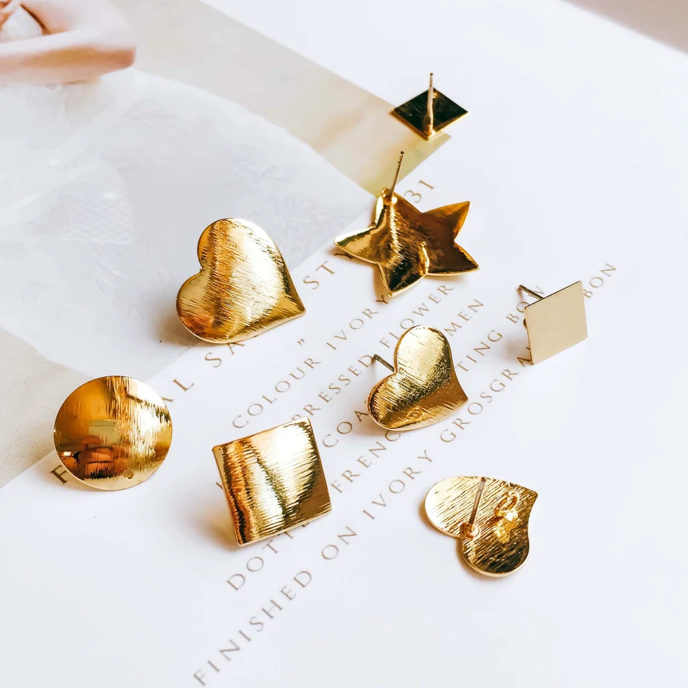 KC Позолоченные серьги-гвоздики аксессуары круглые серьги со звездой Ювелирное