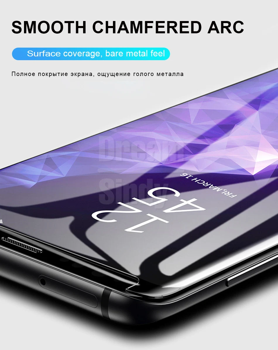 Ультрафиолетовый жидкий Полный Клей закаленное стекло для samsung Galaxy S10E S8 S9 S10 PLus Защитная пленка для экрана Note 8 9 защитное стекло
