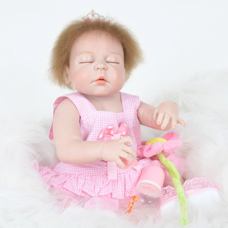 LEOOFU 55 см 22 дюймов bebe Кукла реборн принцессы для девочек подарок на Новый год