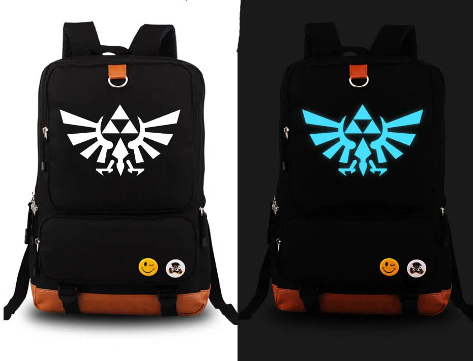 Лидер продаж Светящийся рюкзак для косплея из аниме Zelda Link Холщовый школьный