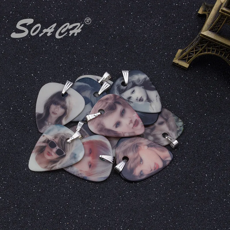 SOACH 1 0 мм новое ожерелье для гитары звездный узор цепочка гитары|guitar pick necklace|guitar