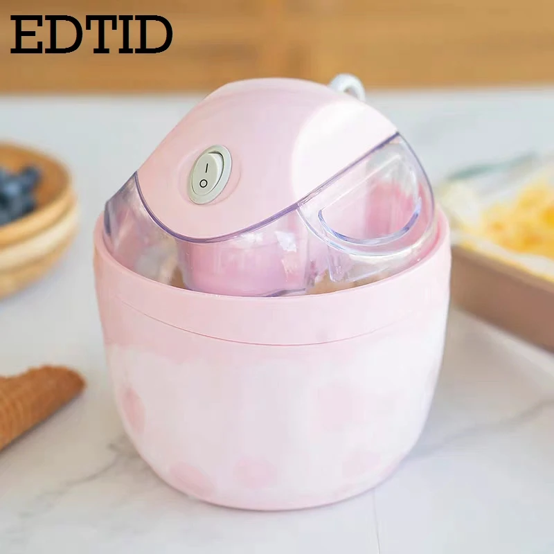 EDTID Мини DIY полностью автоматическая машина для мягкого мороженого Бытовая замороженная фруктовая десертная машина сорбет йогурт мороженого 1.2л ЕС