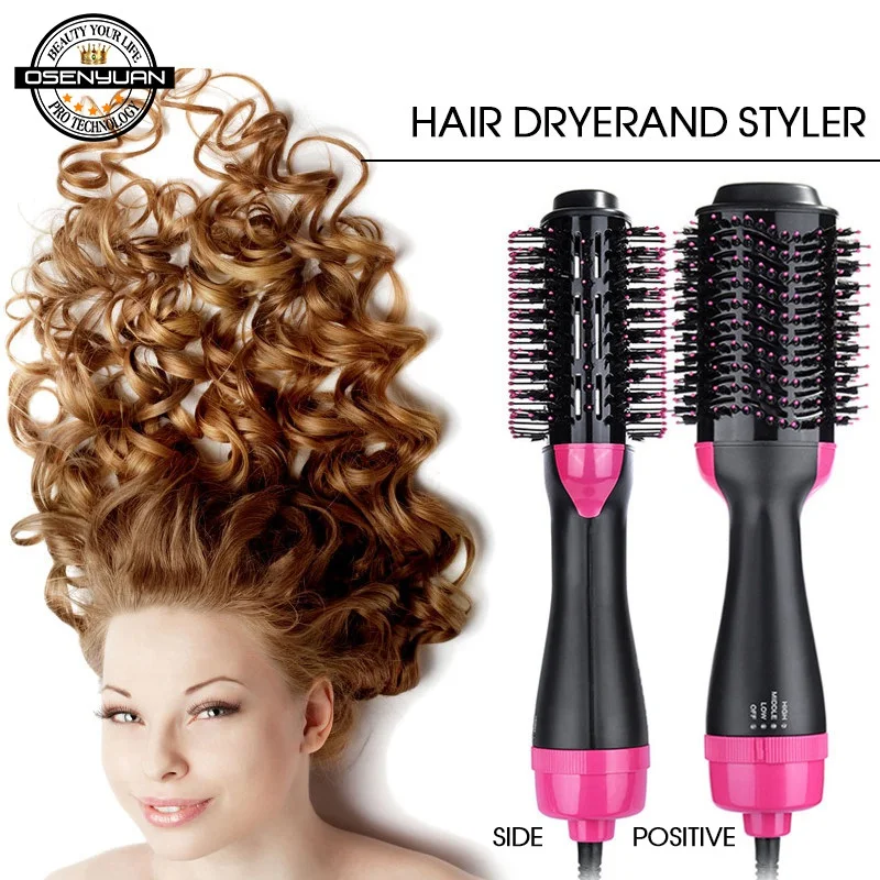 Лидер продаж профессиональная щетка для сушки волос 2 в 1 1000 Вт выпрямитель