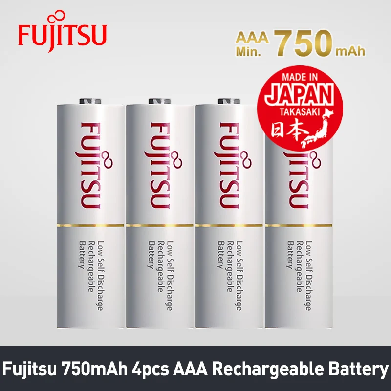 Fujitsu 100% оригинальное производство в 2018 AAA 750 мАч перезаряжаемая батарея Сделано