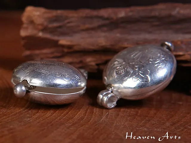 Тибетский молитвенный ящик серебряный Амулет счастливого бабабао Непальские