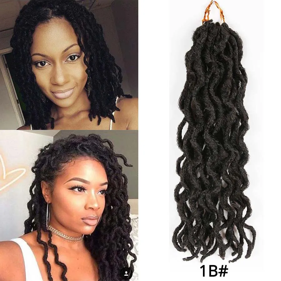 AliLeader Faux locs Curly вязаные косички 12 18 дюймов мягкие натуральные черные 99J синтетические волосы для наращивания 20 стендов/P искусственные замки волосы - Цвет: # 1B