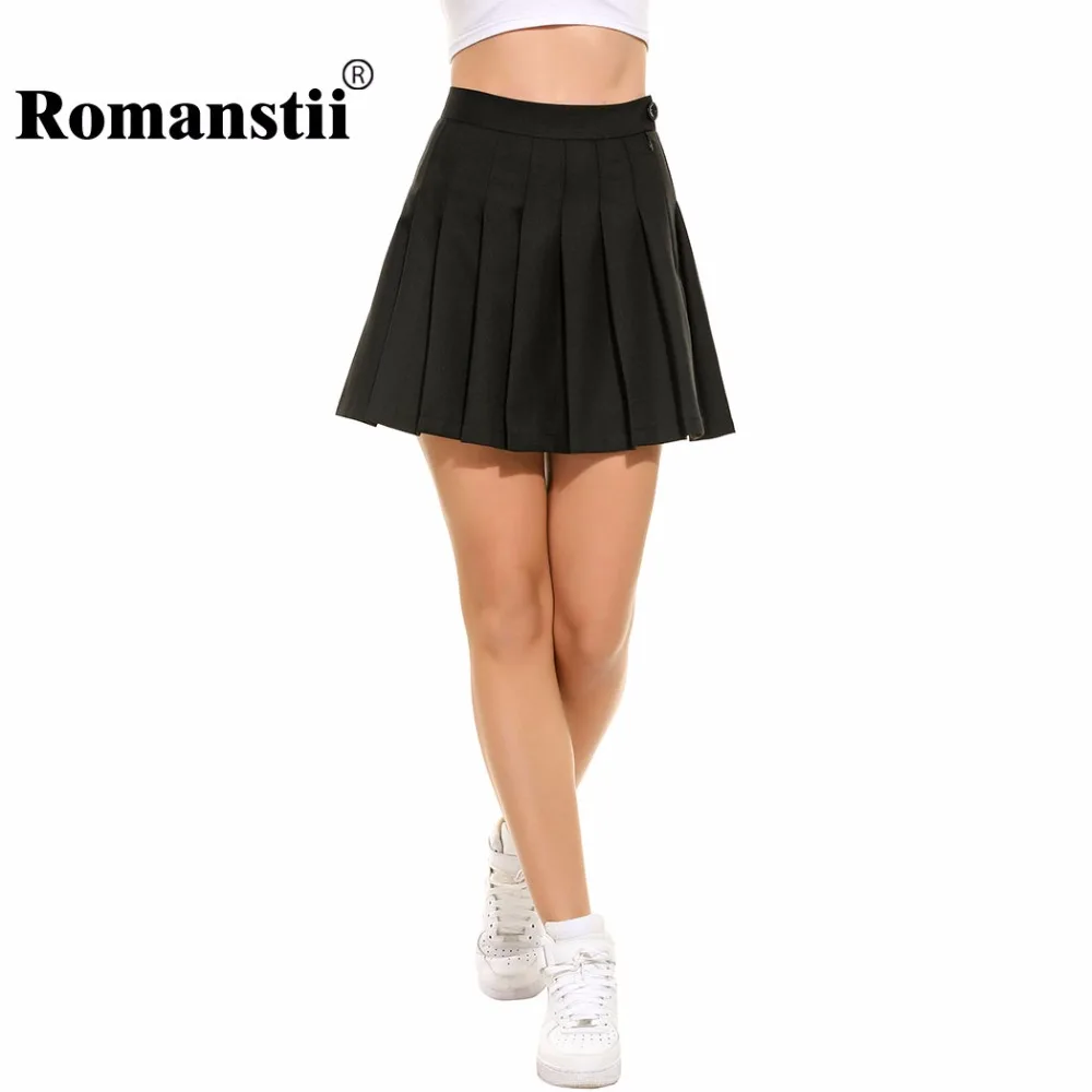 Romanstii пикантные летние Высокая Талия Корейский юбка Для женщин солнце