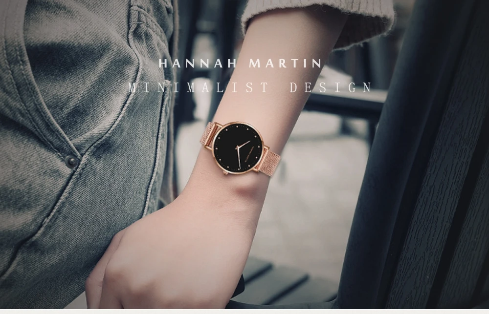 HANNAH Martin модные женские туфли часы лучший бренд класса люкс нержавеющая сталь для отдыха женские кварцевые часы водонепроница