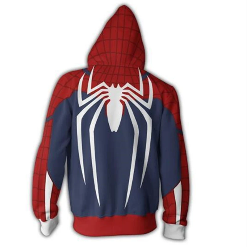 Супергерой Insomniac Человек-паук PS4 игра Человек-паук 3D принт пальто куртка толстовки Косплей с капюшоном Повседневная