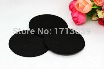 Круглые тканевые войлочные круги 6 см черного цвета для цветочных нетканых