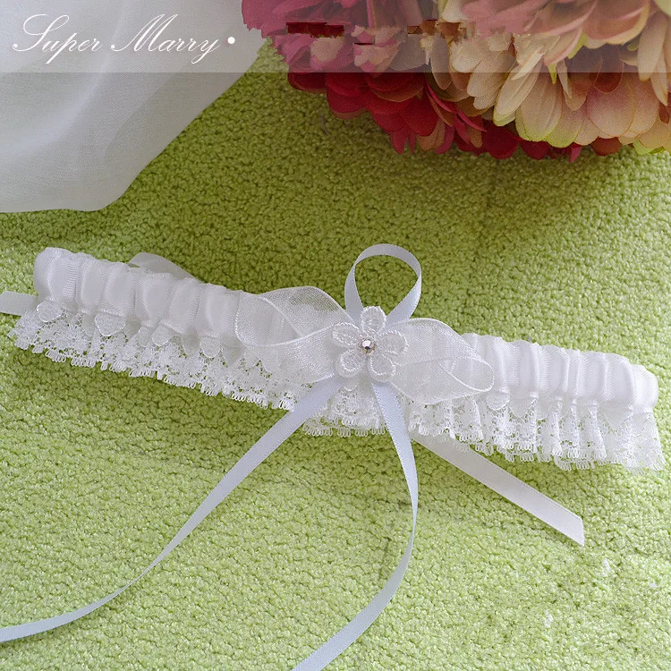Элегантный Бант шифон цветок Свадебная подвязка Свадьба Подвязка невесты бедра