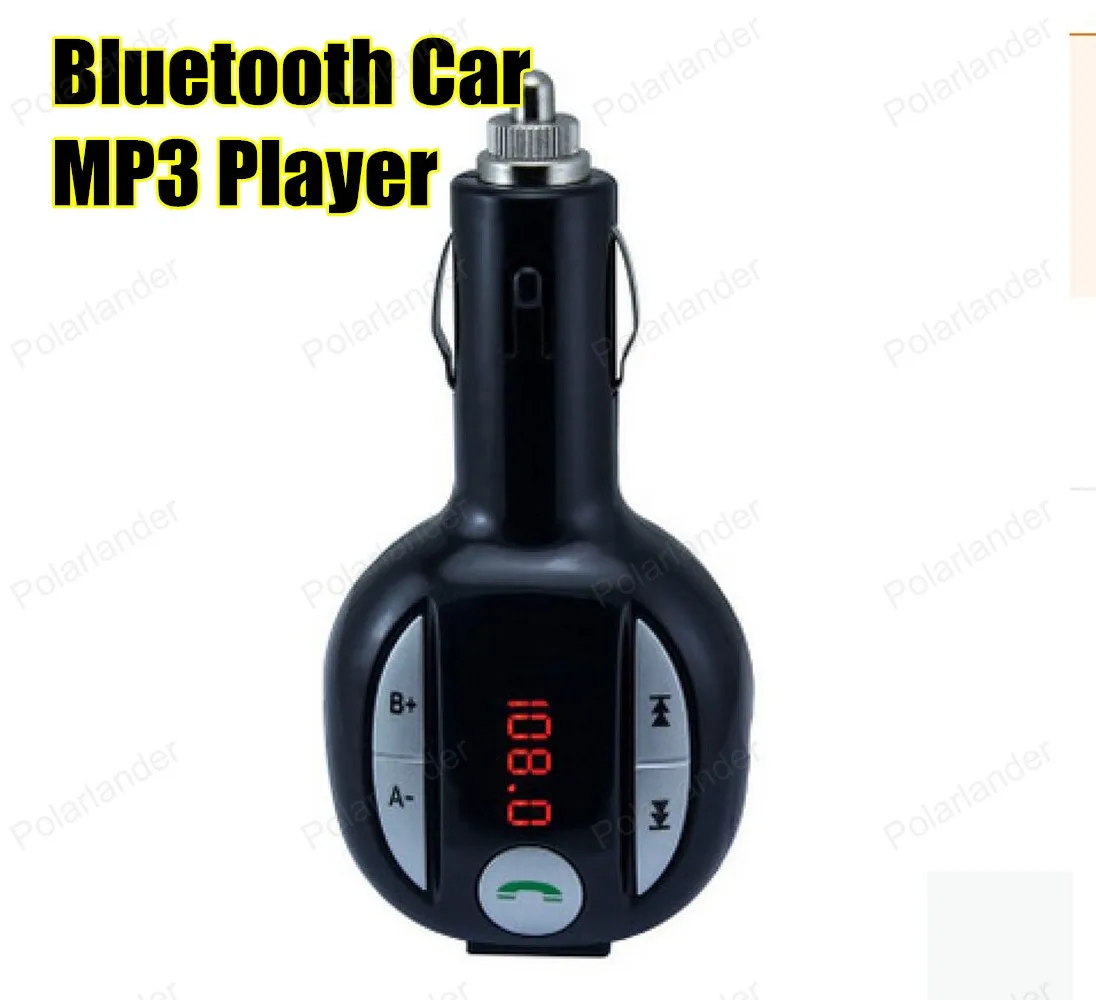 

New Bluetooth Handsfree CarKit Bluetooth FM Transmitter MP3 Player Car Kit Charger For Smart Phone