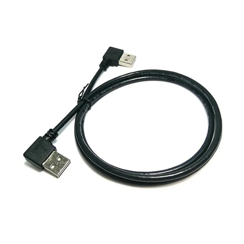 (100 шт./лот) 480 м USB 2 0 правый угловой 90 градусов штекер-левый Угловой Штекер кабель