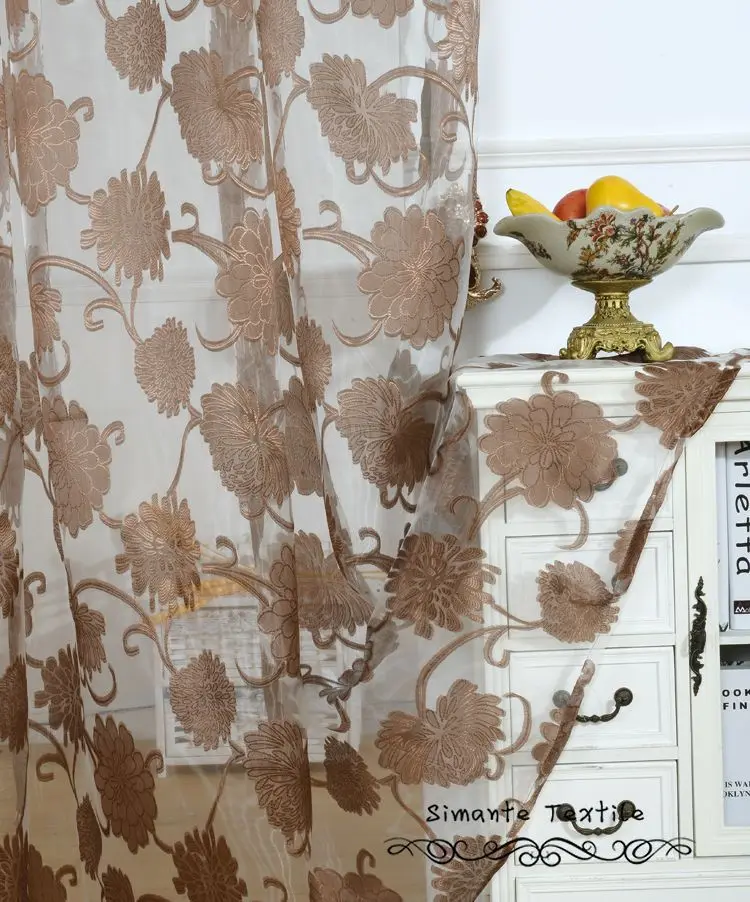 NAPEARL Европейский стиль Модный цветочный дизайн жаккардовая органза ткань для