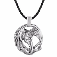 nostalgia vikings odins raven amulet animal bird pendant necklace amulet unisex norse jewelry