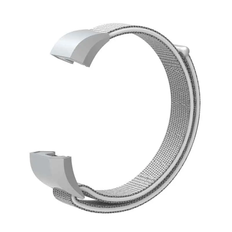 Silver Нейлоновый Ремешок Для Fitbit Alta HR, умный фитнес-браслет, спортивные часы, браслет, сменный ремешок, аксессуары - Цвет: Silver