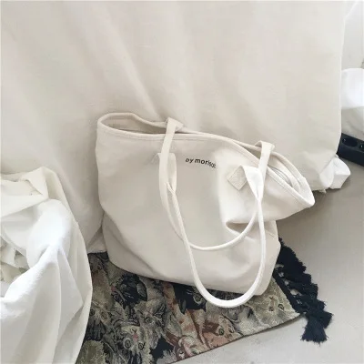 

Casual Canvas Large Handbags Large-capacity Leisure bag multi-pocket practical Designer Student Pockets Tote messenger bag