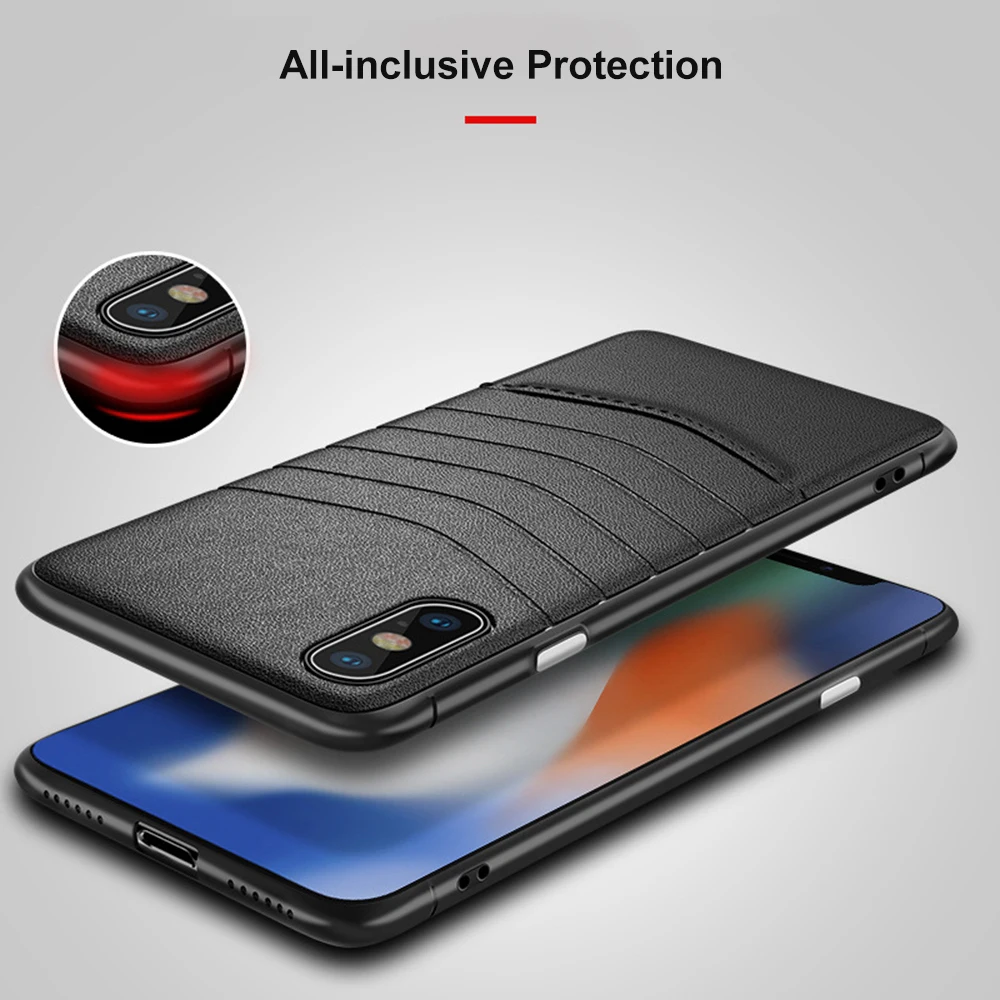 OTAO Кожаный противоударный чехол для iPhone 8 7 Plus 6 s бампер задняя крышка X XS MAX XR