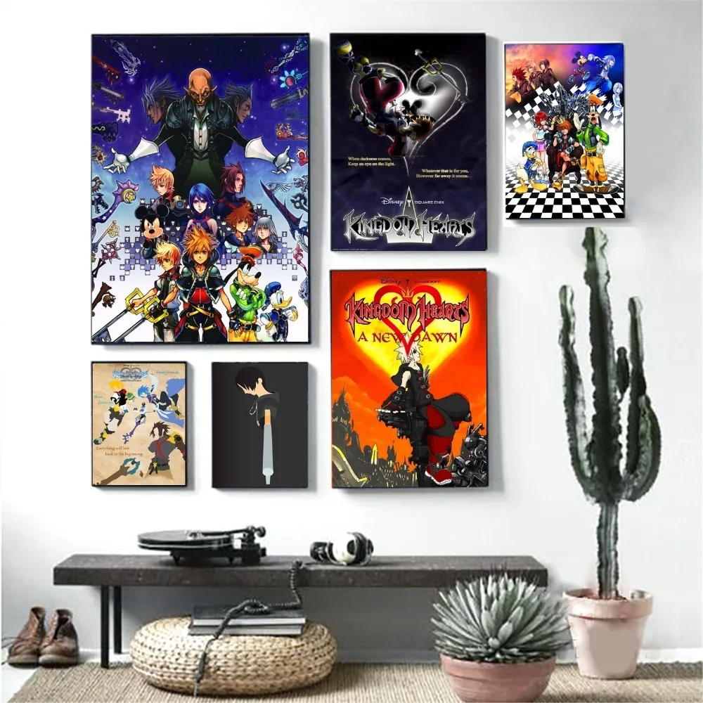 

Kingdom Hearts Cartoon Remix Design Posters and Prints Wall art Decorative Picture Canvas Painting For Living Room Home Decor