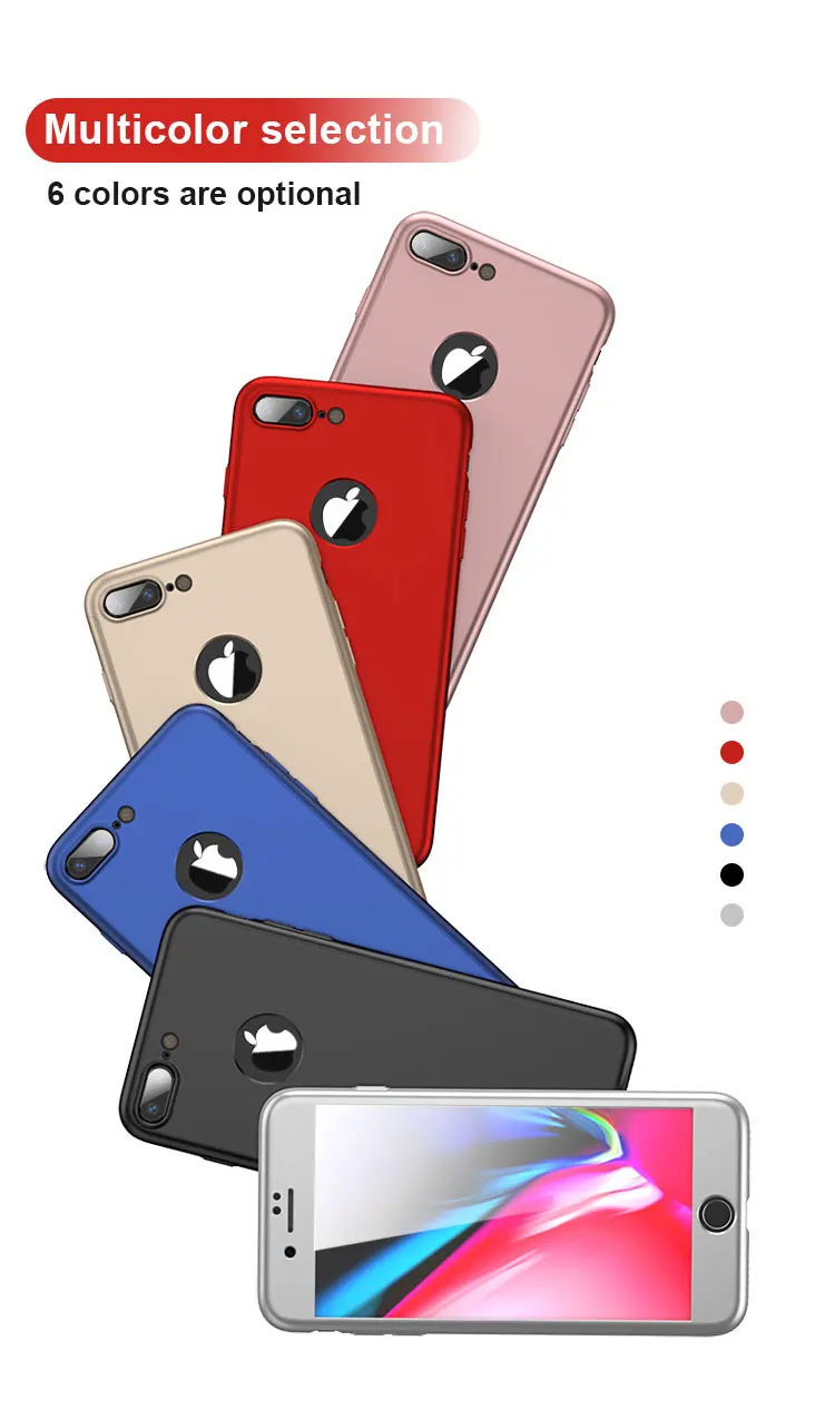 IPaky 360 полная защита чехол для iphone 8 чехол 8 plus для iphone 8 роскошный армированный Тонкий чехол для iphone 8 plus coque 8 plus чехол