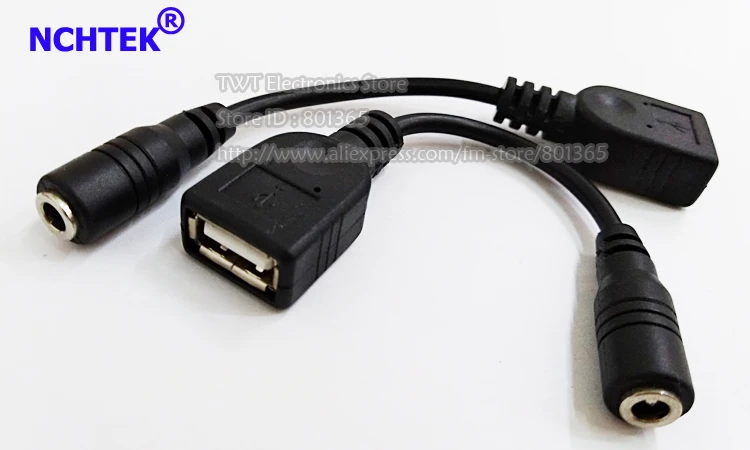 NCHTEK DC 4 0x1 7 мм гнездо для PSP к USB A гнездовой разъем питания адаптер конвертер