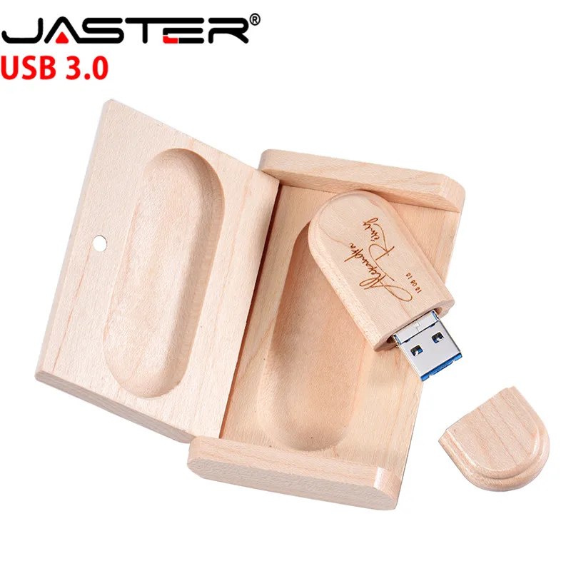 JASTER (более 10 шт бесплатный логотип) кленовый деревянный + коробка флеш накопитель