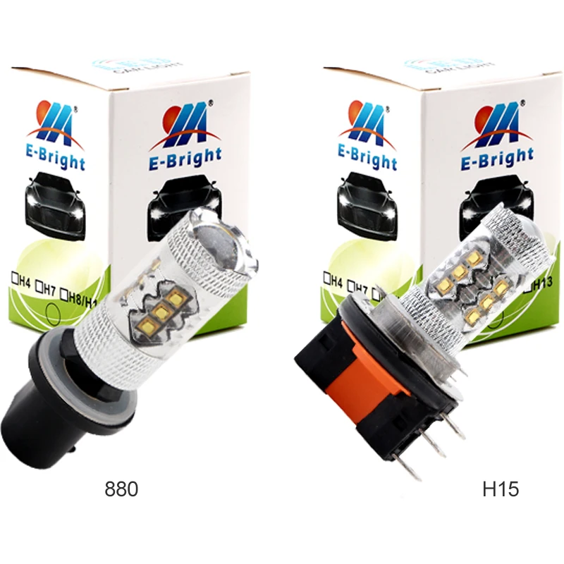 YM E Bright 1 шт. 12 В 24 постоянного тока 880 H15 3535 16 Светодиодный s 80 Вт Авто светильник