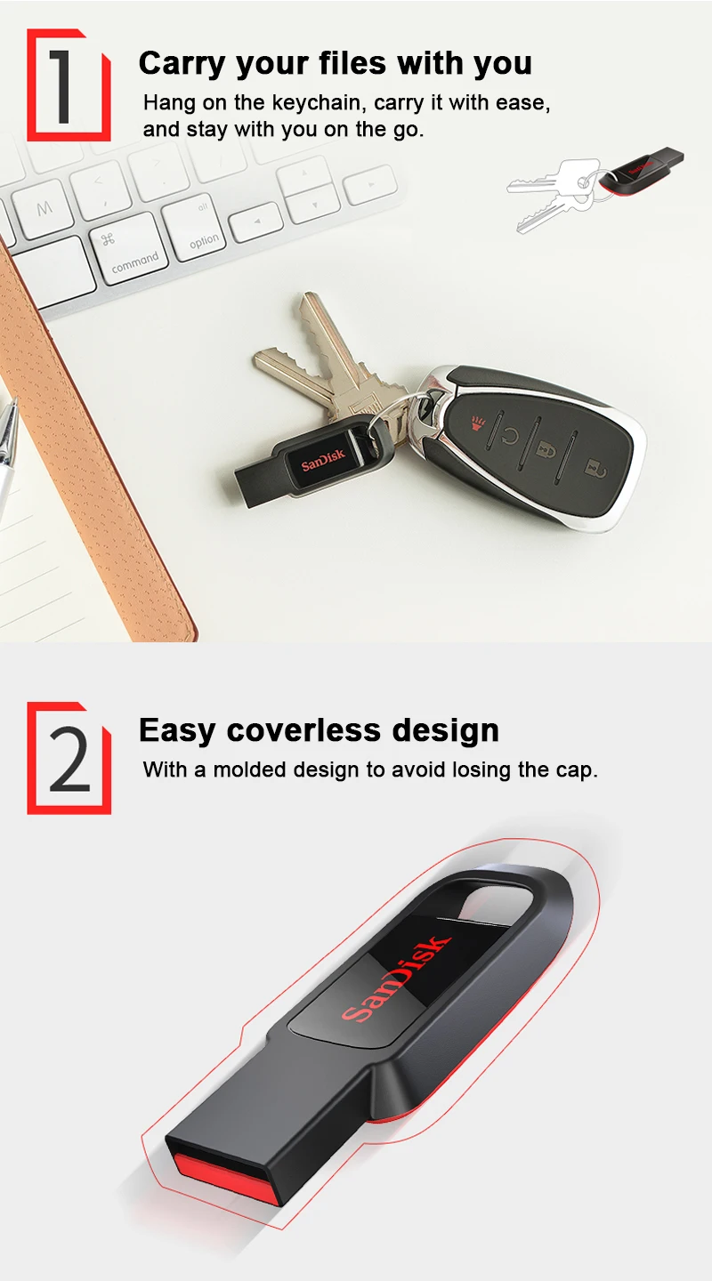 SanDisk CZ61 USB флеш-накопитель 128 Гб 64 ГБ высокоскоростной USB 2,0 мини-диск микро USB Флешка 32 Гб 16 Гб памяти
