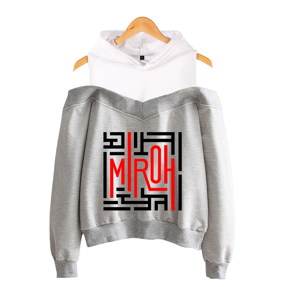 Kpop Stray Kids Miroh High Street уличная мода, толстовки с открытыми плечами, Женская толстовка в стиле хип-хоп, сексуальные толстовки, женские новые идол