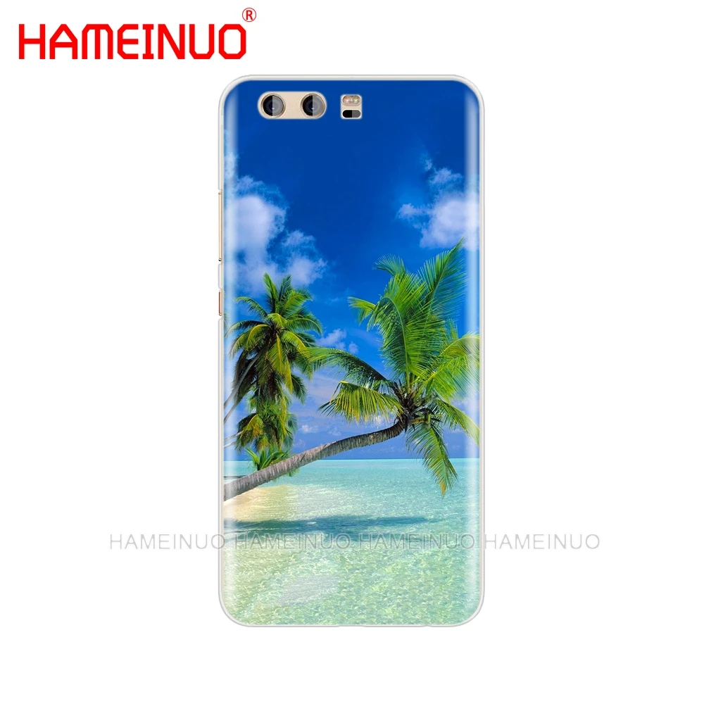 HAMEINUO Летний Пляжный сцена на закате на море Пальма Телефон чехол для huawei Ascend P7 P8 P9 P10 P20 lite plus pro G9 G8 G7