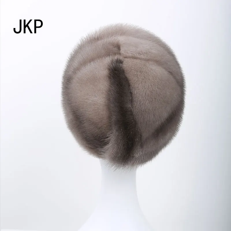 JKP 2018 зимние женские меховые шапки импортная меховая шапка из натуральной норки с