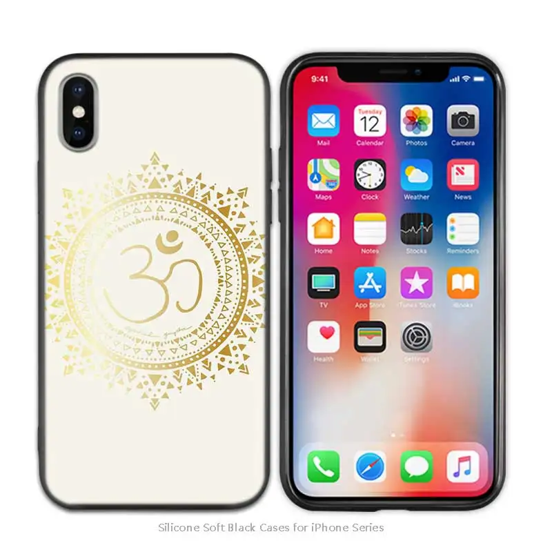 A018 Противоударный ТПУ силиконовый чехол с мандалой чакрой йогой для iPhone X XS XR XS 11 11Pro Max 7 8 6 6S 5 5S SE Plus Fundas Capa - Цвет: A018