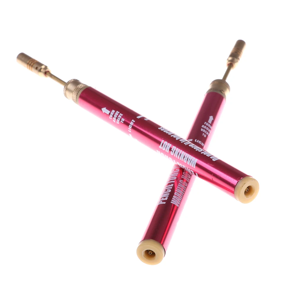 

Metal Mini Gas Blow Torch Gun Soldering Solder Iron Cordless Welding Pen Burner Welding Tool Pink Color