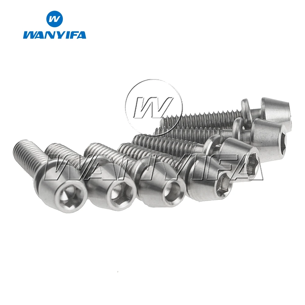 Титановый шестигранный винт Wanyifa Boltm4x15.3mm с шайбами для Ritchey C260 7 шт.|stem screw|titanium bicycle