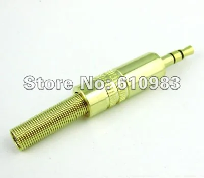(5pcs/lot) Wholesale 3.5mm male connector adapter dual track stereo Audio straight goldplated for cable | Обустройство дома