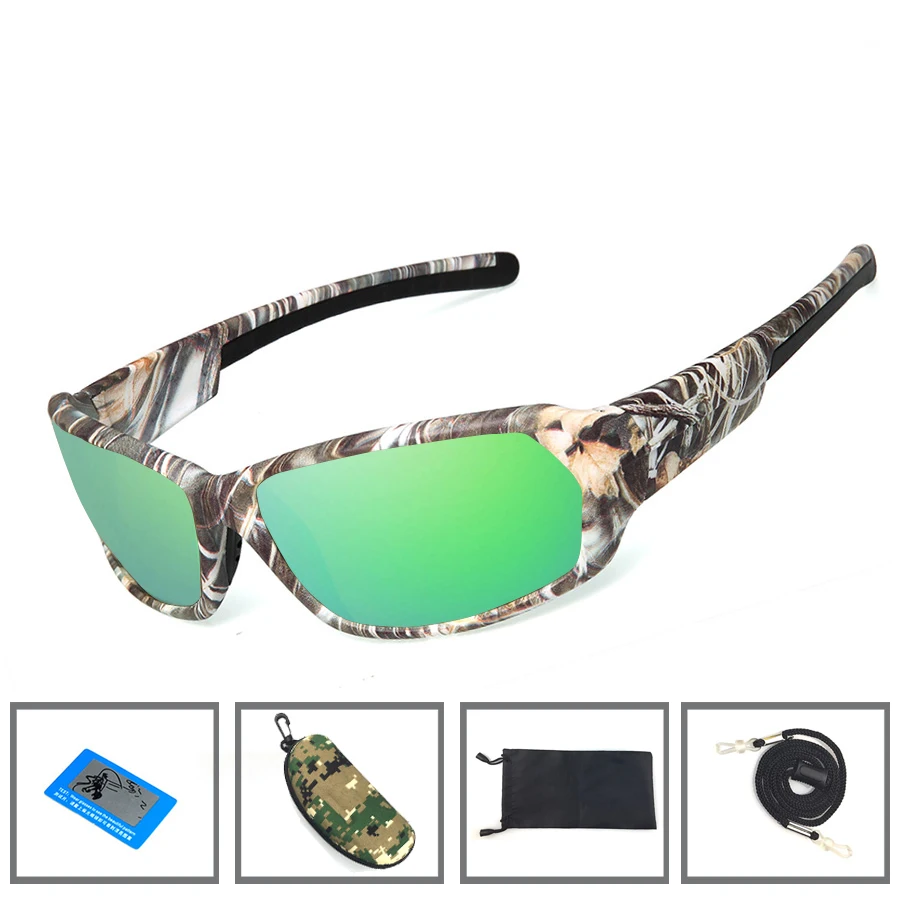 저렴한 NEWBOLER-카모플라쥬 편광 낚시 안경, 남성 여성 사이클링 하이킹 운전 선글라스 야외 스포츠 안경