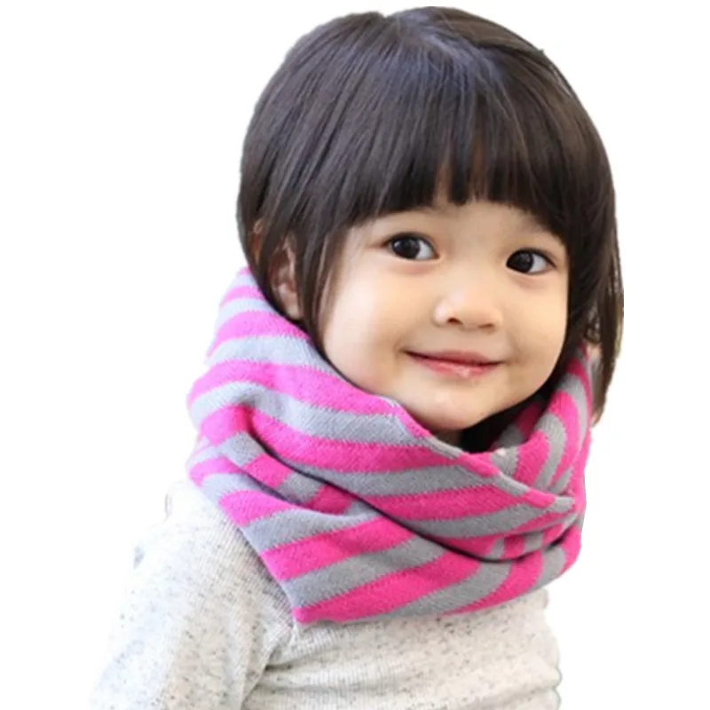 

Fashion Baby Cotton Striped Scarf Children Winter Warm Comfortable Scarf For Kids O-Scarf Boys Girls Neck Warmer Bufandas