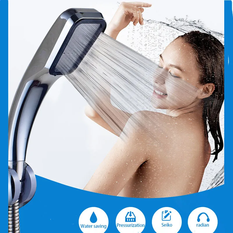 Top Quality 300 Holes High Pressure Shower Head Water Saving Rainfall Chrome Bathroom Square Spray Nozzle | Обустройство дома