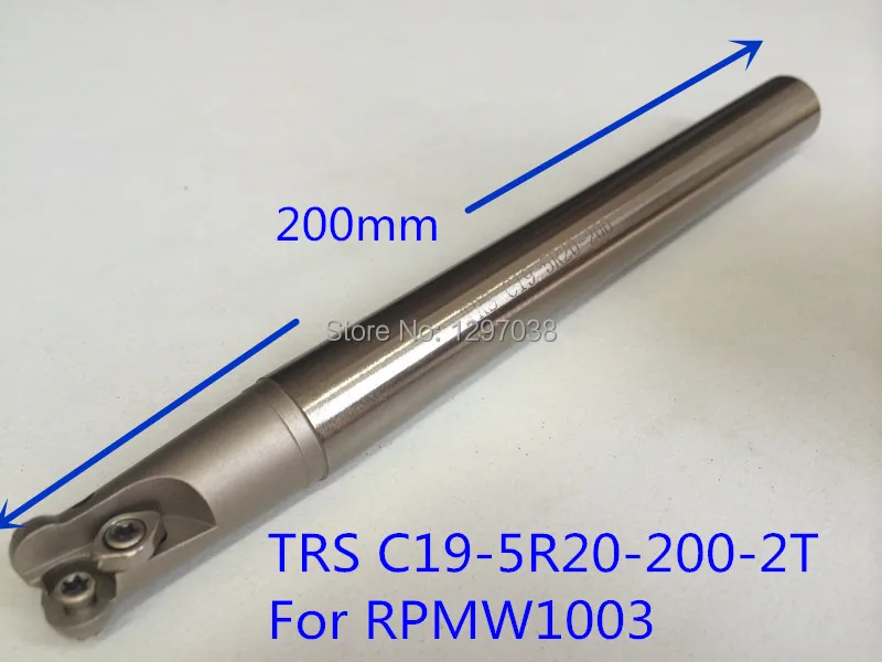 

TRS C19-5R20-200-2T Comer Rounding End Mill Cutting diameter 12mm Length 130mm TRS Round dowel end mill RDMT10T3 Inserts
