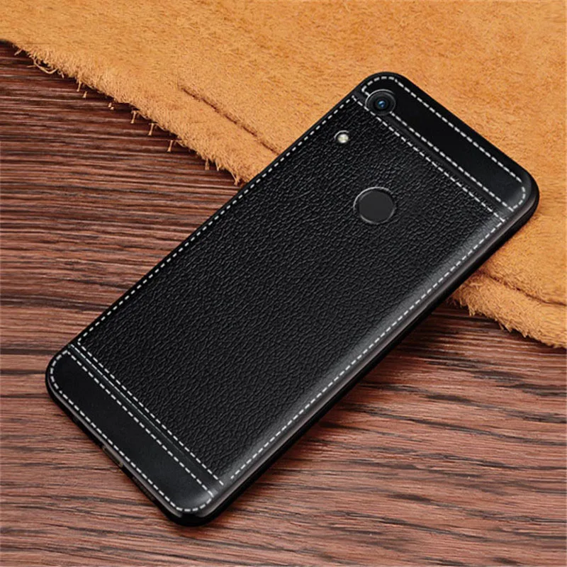 Чехол для Honor 8A с текстурой личи мягкий чехол из ТПУ чехлы Huawei искусственной