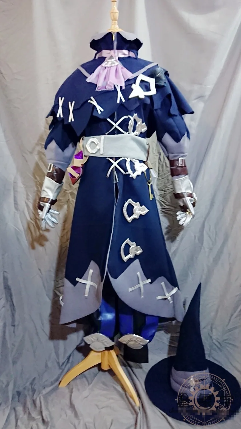 [Customize] Anime FF14 Final Fantasy XIV Black Magician 50 Level School Uniform Cosplsy Costume Any Size Halloween Free Shipping