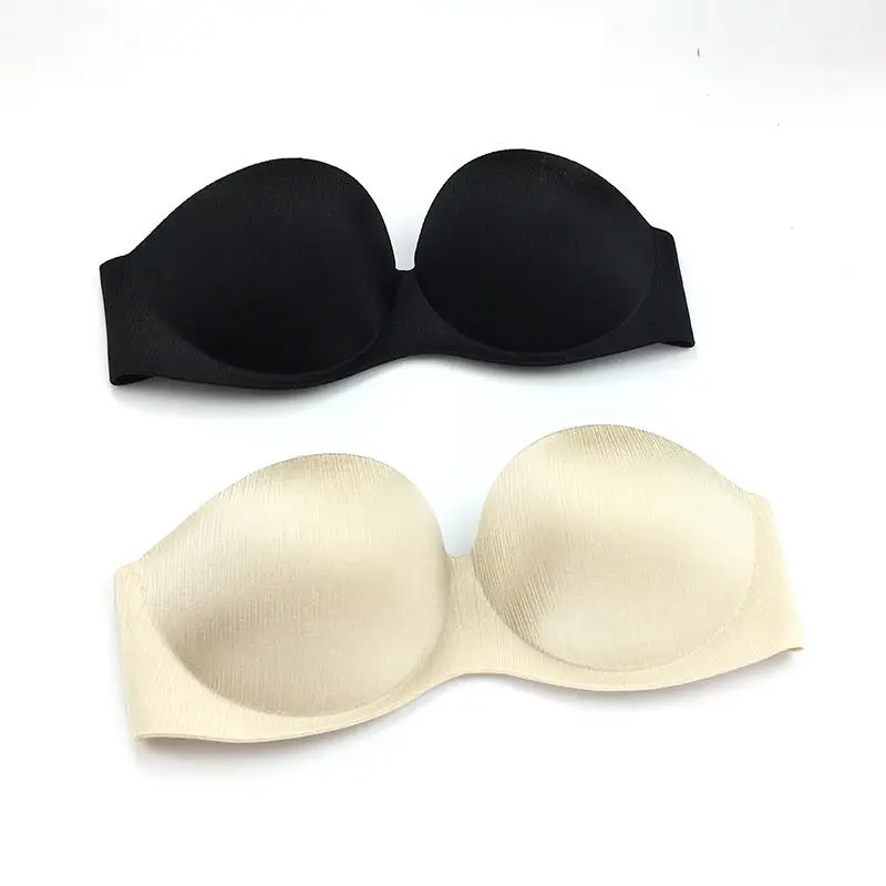 Женский бюстгальтер без бретелек с чашками пуш ап|push up bra seamless|wedding dress brawedding |