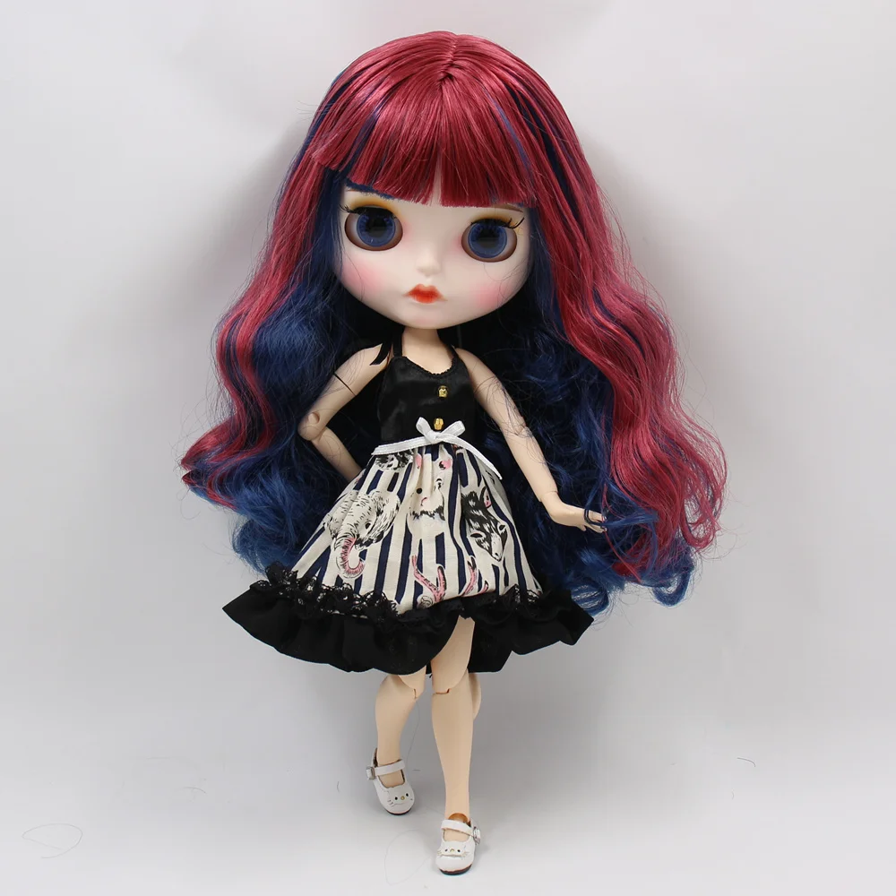 Кукла Blyth ICY DBS с белой кожей шарнирное тело новое матовое лицо смешанные синие