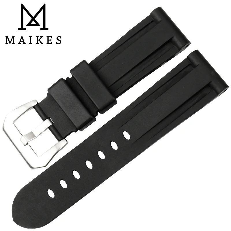 MAIKES Новое поступление модный черный ремешок для наручных часов Замена