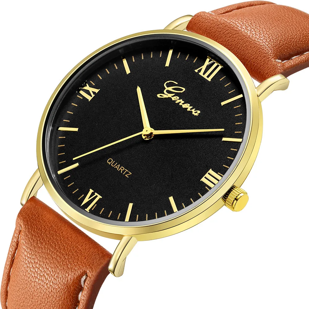 Reloj Мода Большой циферблат Военная Униформа кварцевые для мужчин часы кожа спортивные часы Классические наручные Relogio Masculino A50